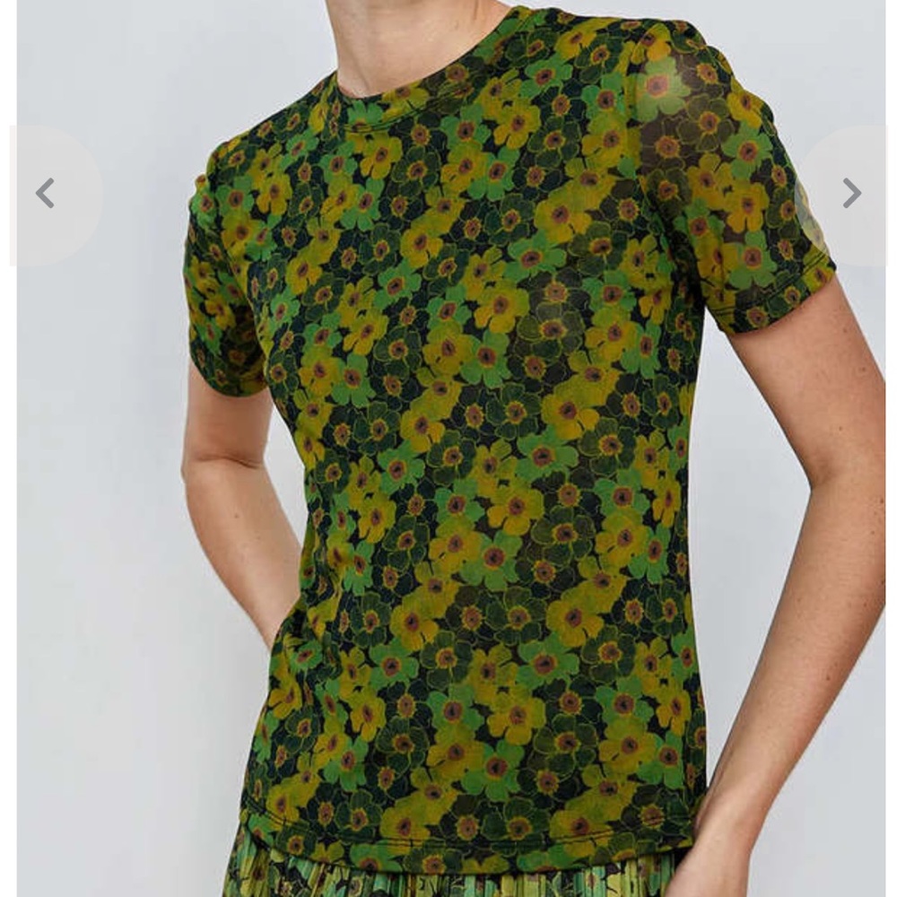 No.6 Carey Tee in Olive/Lime Pansy
